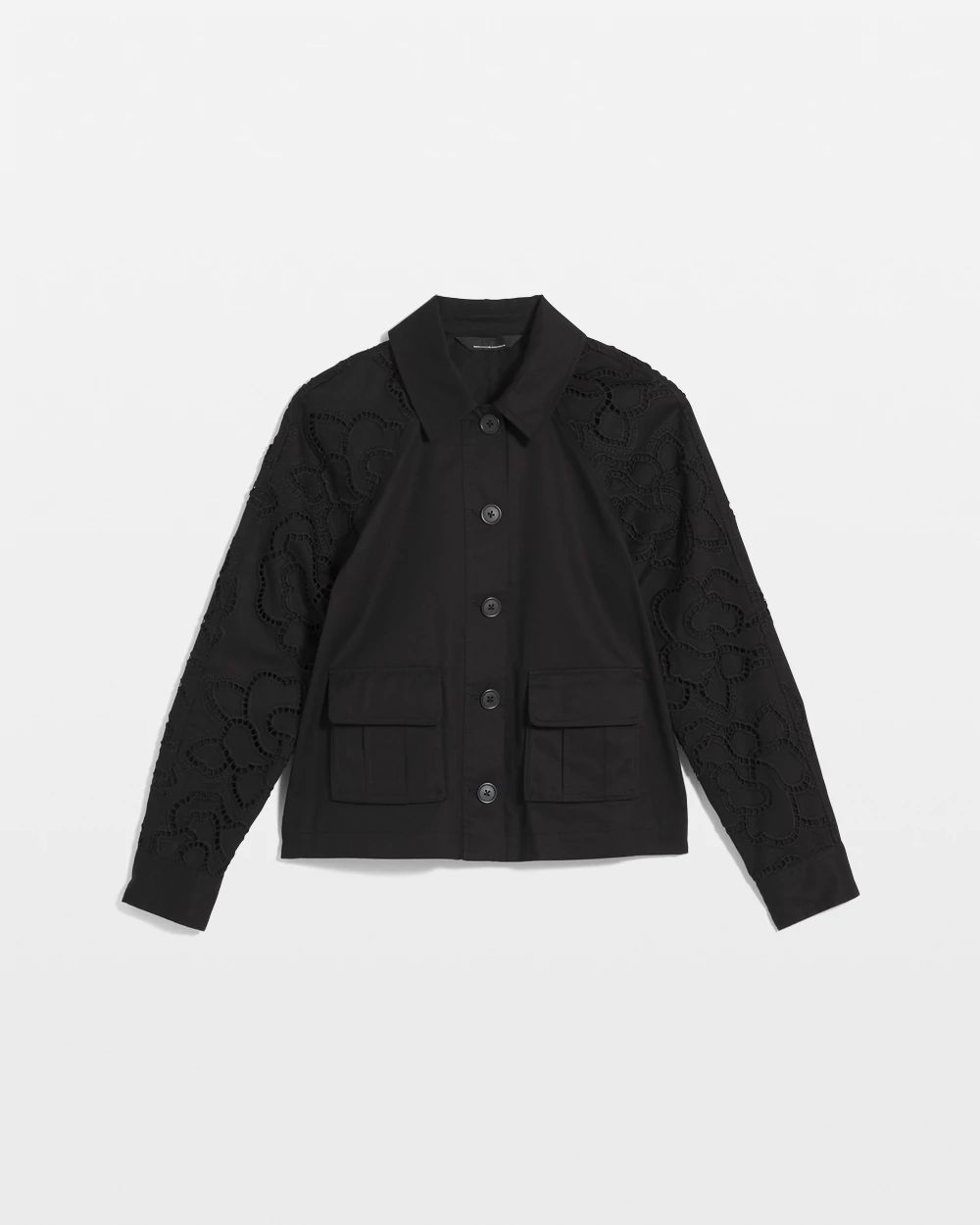 Embroidered Cargo Jacket click to view larger image.