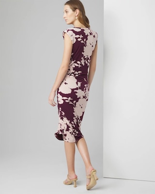 Cap-Sleeve Matte Jersey Ruched Side Dress click to view larger image.