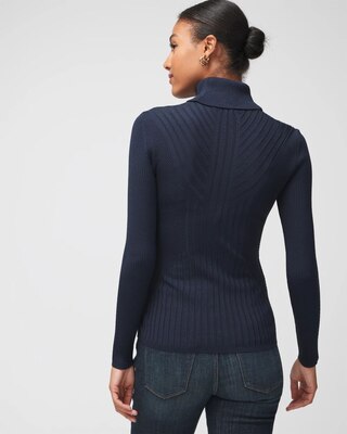 Long-Sleeve Ribbed Turtleneck