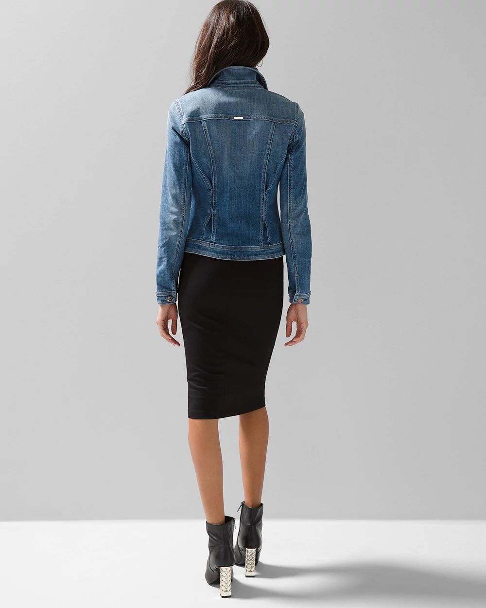 Grommet Trucker Denim Jacket