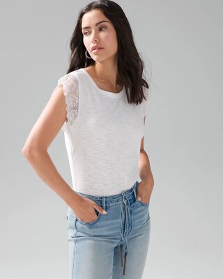 Lace Sleeve Tee