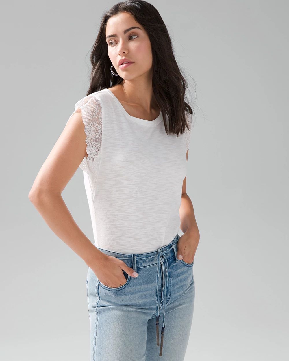 Lace Sleeve Tee