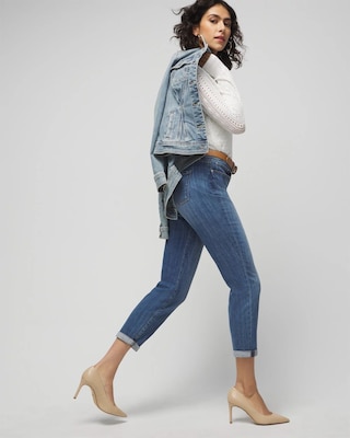 Mid-Rise Everyday Soft Denim™ Girlfriend Jeans click to view larger image.
