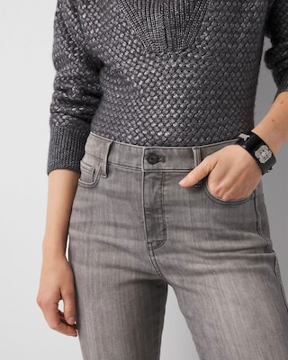 High-Rise Skinny Flare Jeans click to view larger image.