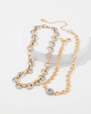 Links + Rings Convertible Necklace click to view larger image.