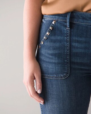 Curvy High-Rise Everyday Soft Denim™ Studded Cropped Jeans