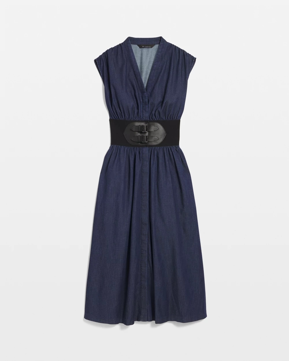 Tencel Belted Denim Midi Dress