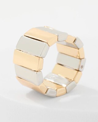 Mixed Metal Stretch Ring click to view larger image.