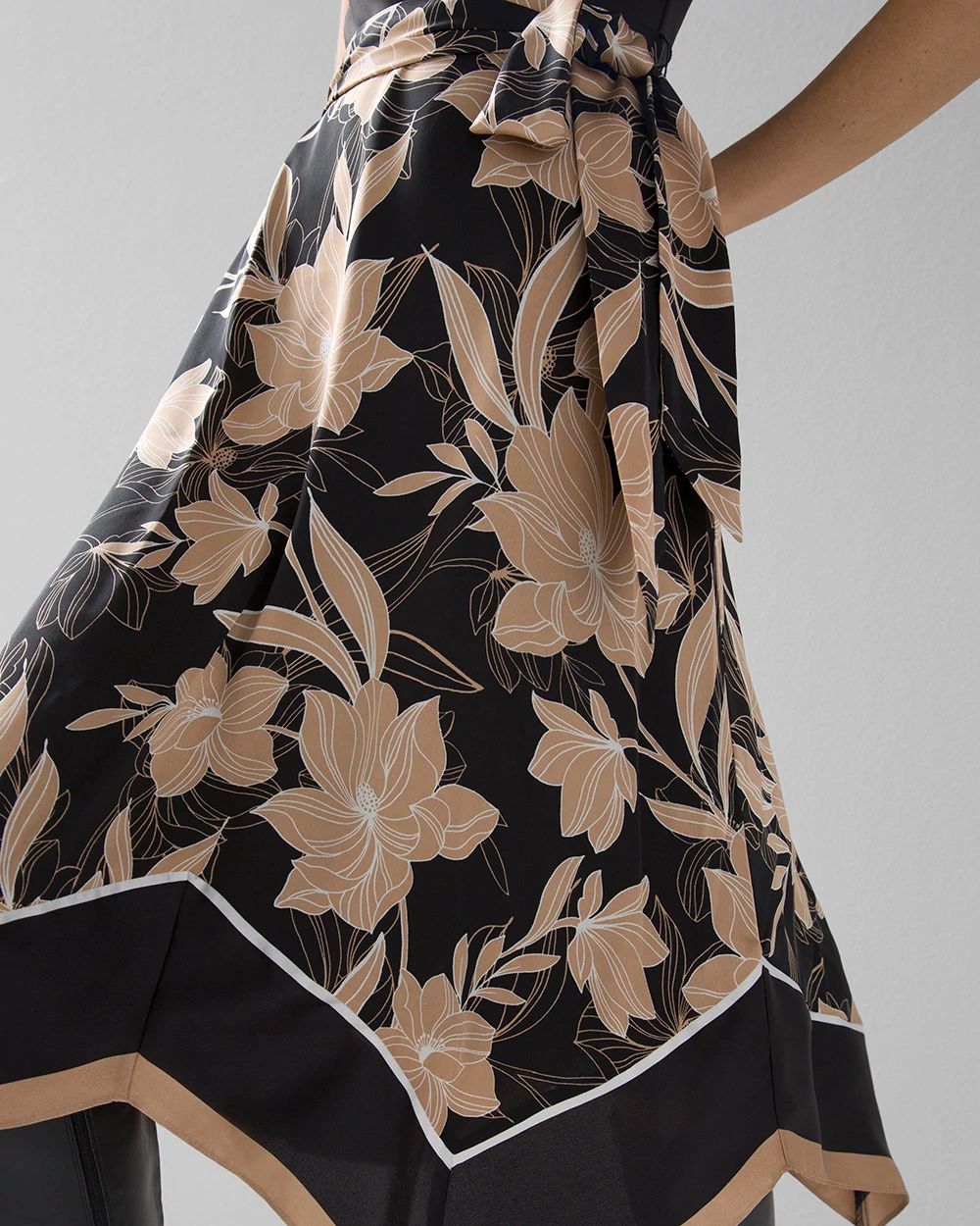 Handkerchief-Hem Midi Dress