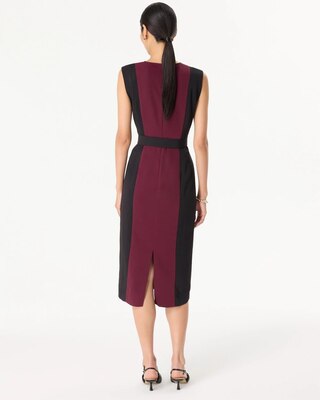 Colorblock V-neck Sheath Dress click to view larger image.