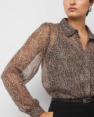 Leopard Print Lurex™ Shirt click to view larger image.