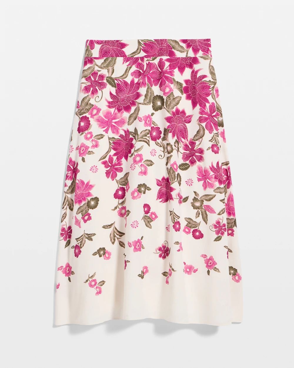 Floral A-line Midi Skirt click to view larger image.