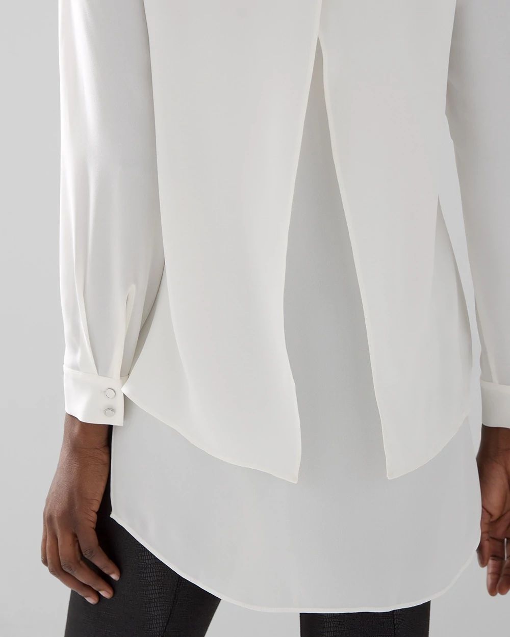 Petite Long Sleeve V-Neck Tunic