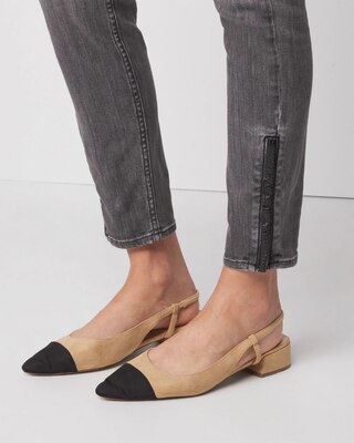 Petite High Rise Croc Skinny Ankle Jeans click to view larger image.
