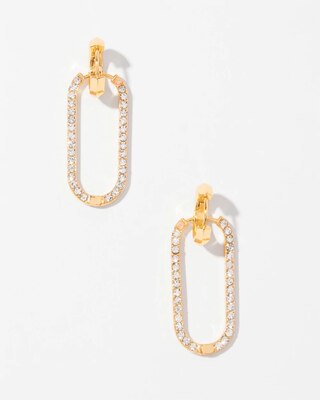Convertible Oval Drop Earrings click to view larger image.
