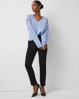 Chain Detail Pullover Sweater click to view larger image.