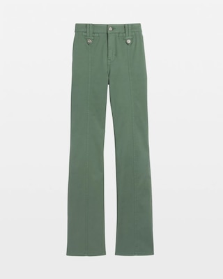 High-Rise Pret Front Seamed Bootcut Pants click to view larger image.