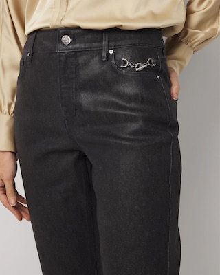 Clear Coated High Rise Ankle Jean click to view larger image.