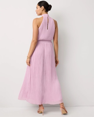 Pleated Halter Maxi Dress click to view larger image.