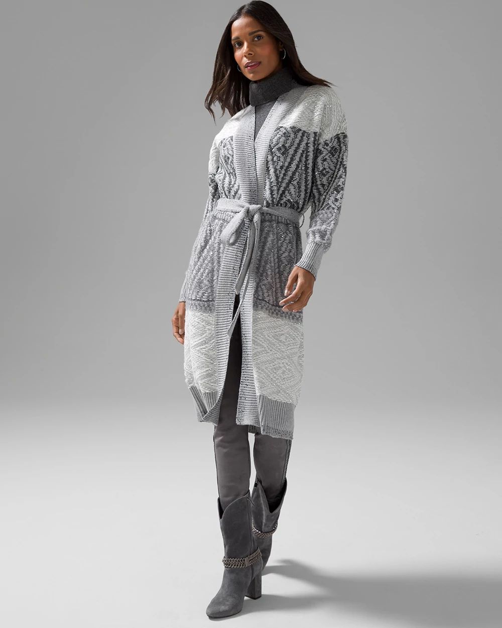 Fair Isle Sequin Cover Up