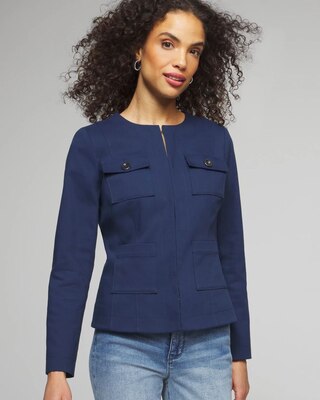 Outlet WHBM Long Sleeve Collarless Jacket
