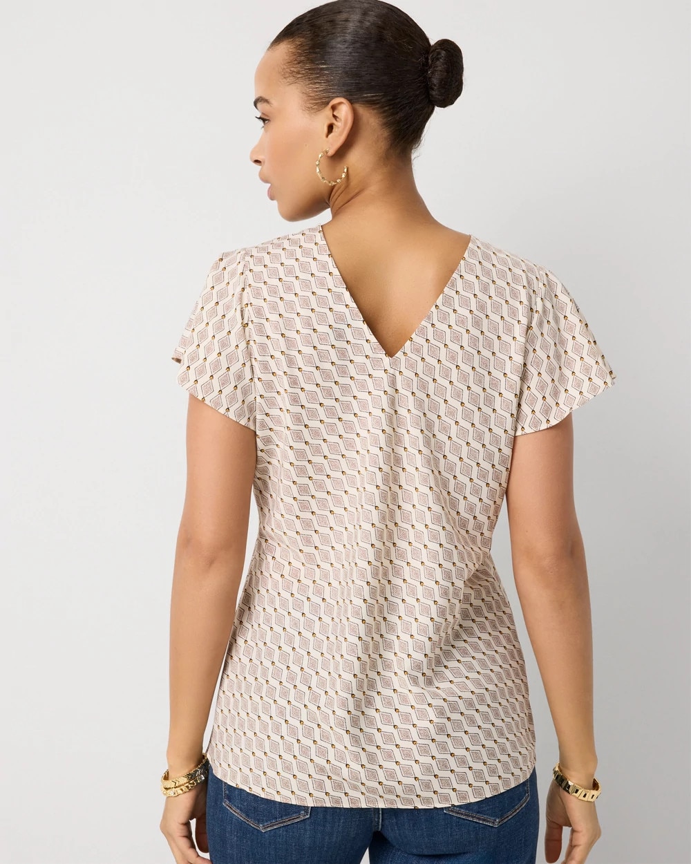 Flutter Sleeve Crepe Shell