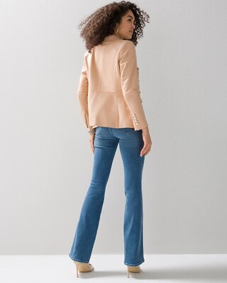 WHBM® Studio Leather Blazer click to view larger image.