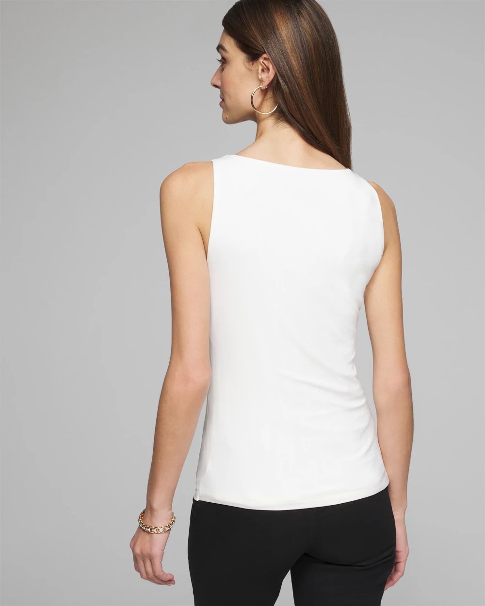 Outlet WHBM Sleeveless Keyhole Cutout Top click to view larger image.