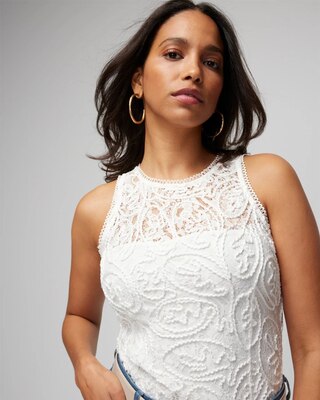 Sleeveless Lace Shell