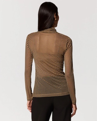 Long Sleeve Mesh Turtleneck click to view larger image.
