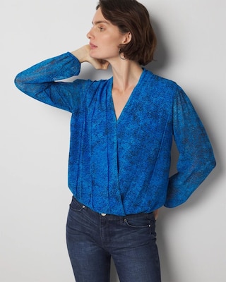 Cross Front Pleated Blouse