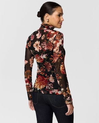 Long Sleeve Mesh Turtleneck click to view larger image.