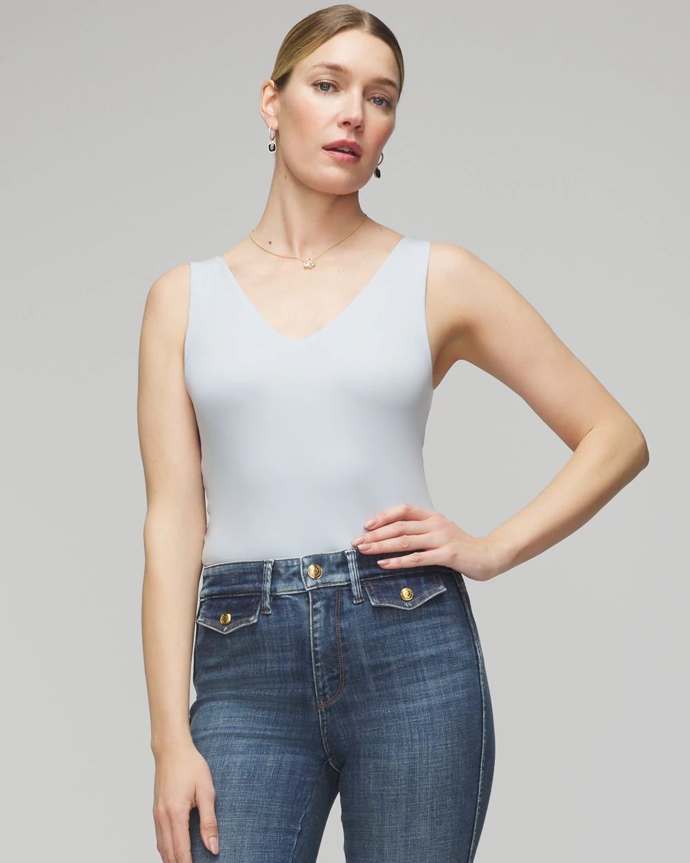 WHBM FORME™ All Ways Stretch Dual Neck Tank