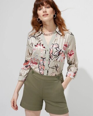 Outlet WHBM Shadow Stripe Shirt