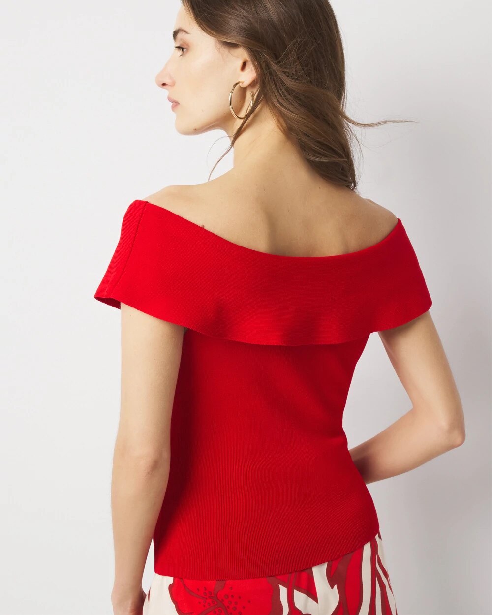 WHBM FORME™ Sculpt Stretch Off-the-Shoulder Sweater