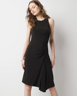 Asymmetric Ruched Mini Dress click to view larger image.
