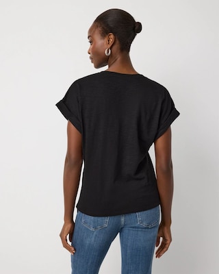 V-neck Short Sleeve Tee click to view larger image.