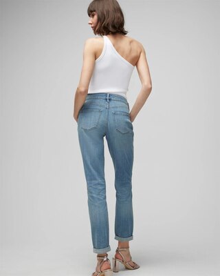 Mid Rise Everyday Soft Denim™ Destructed Girlfriend Jeans click to view larger image.