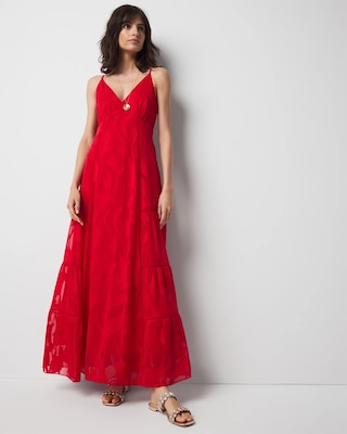 Chiffon Burnout Maxi Dress click to view larger image.