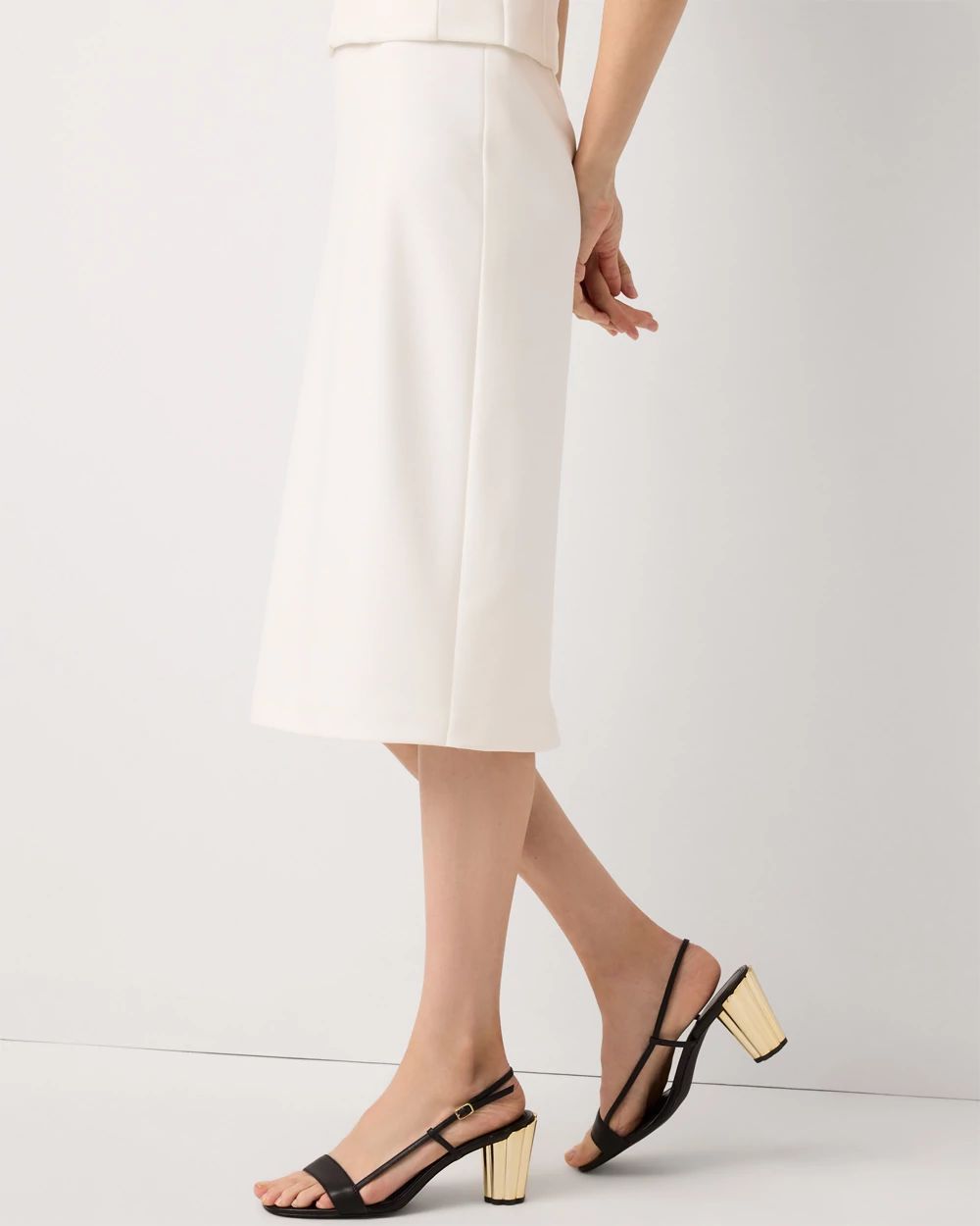 Knit Crepe Pencil Skirt click to view larger image.