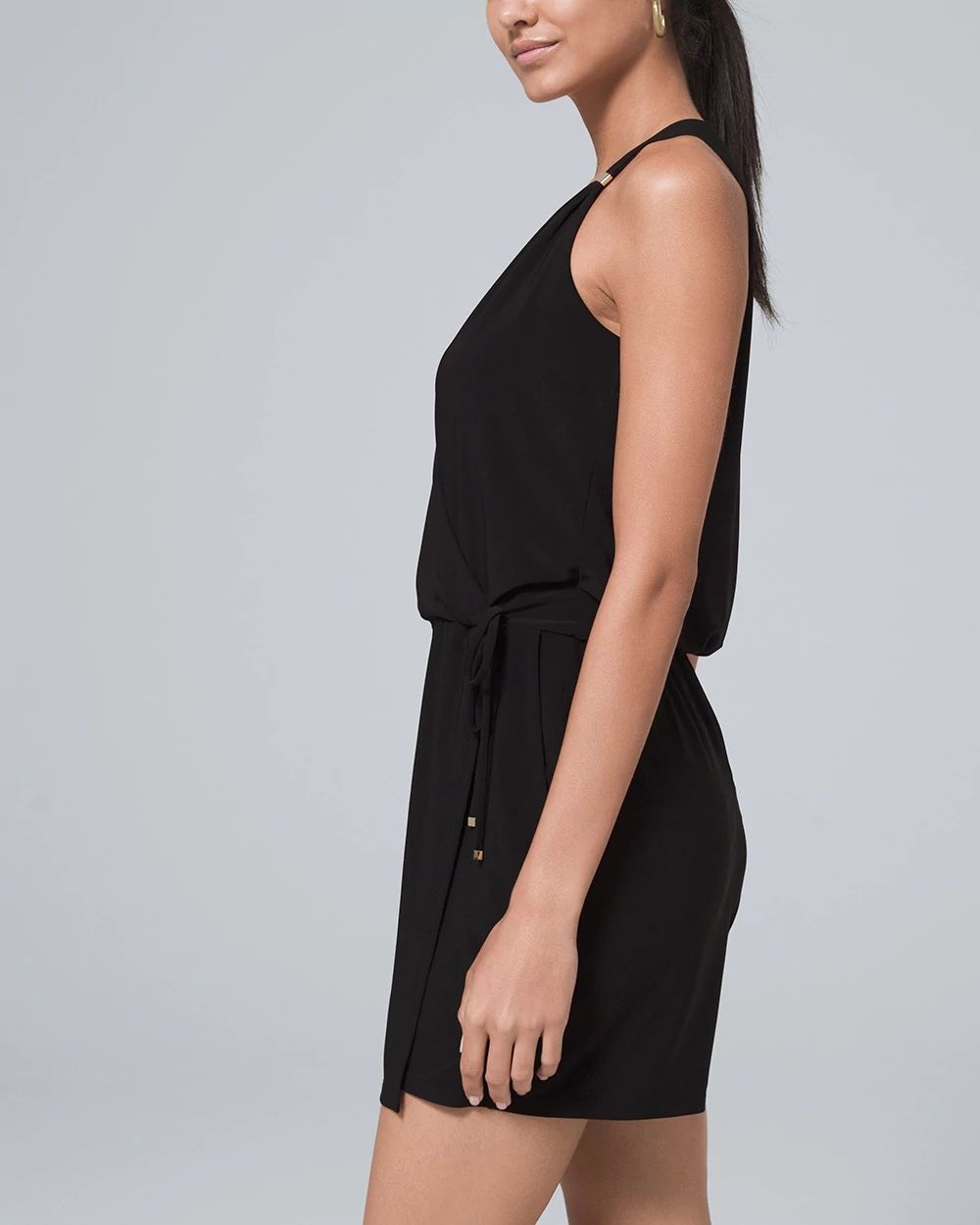 Sleeveless Matte Jersey Skort Romper