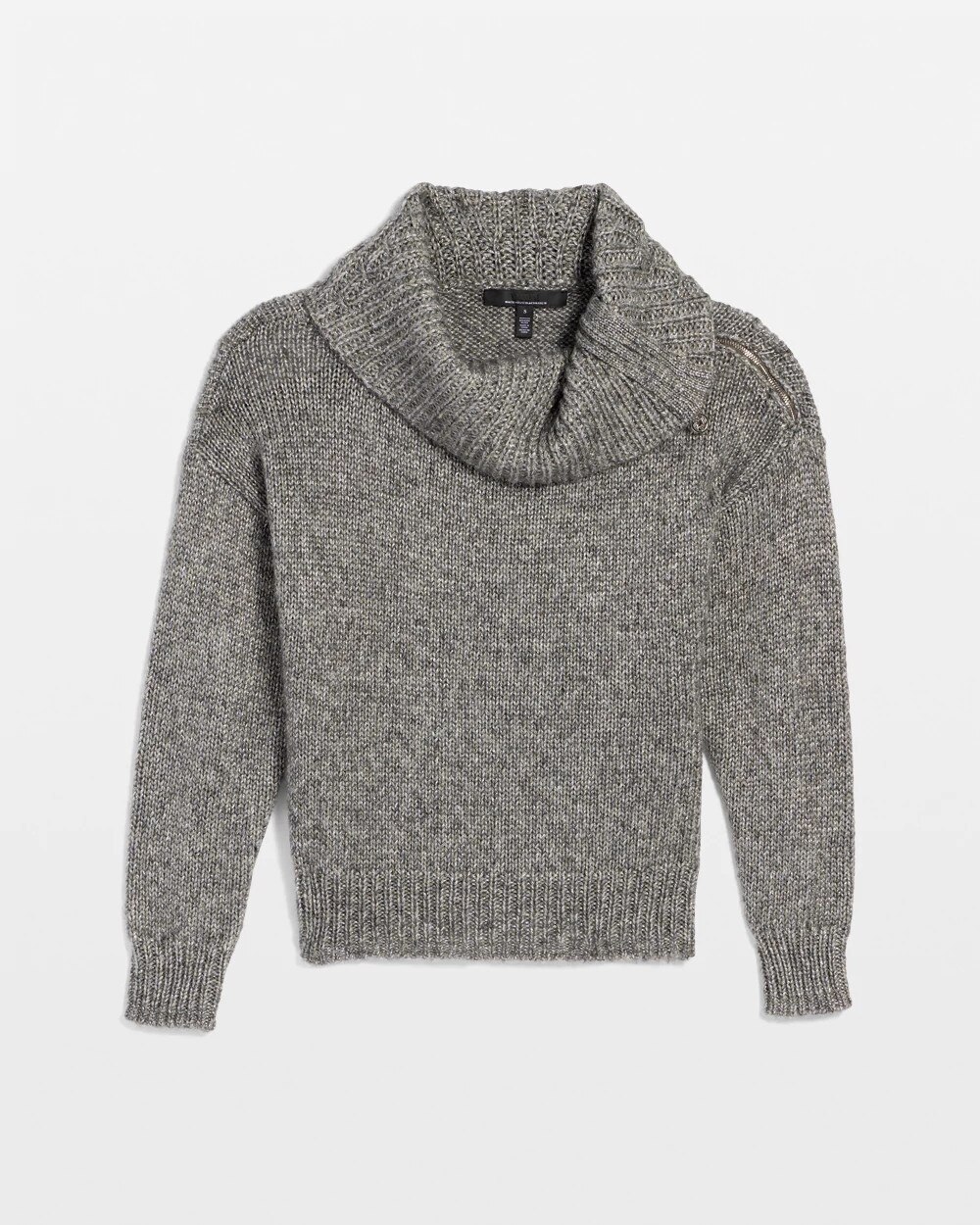 Petite Zip Neck Dolman Sleeve Pullover - image 5