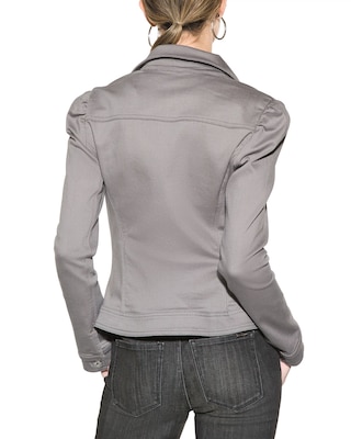 Outlet WHBM Puff-Shoulder Denim Jacket