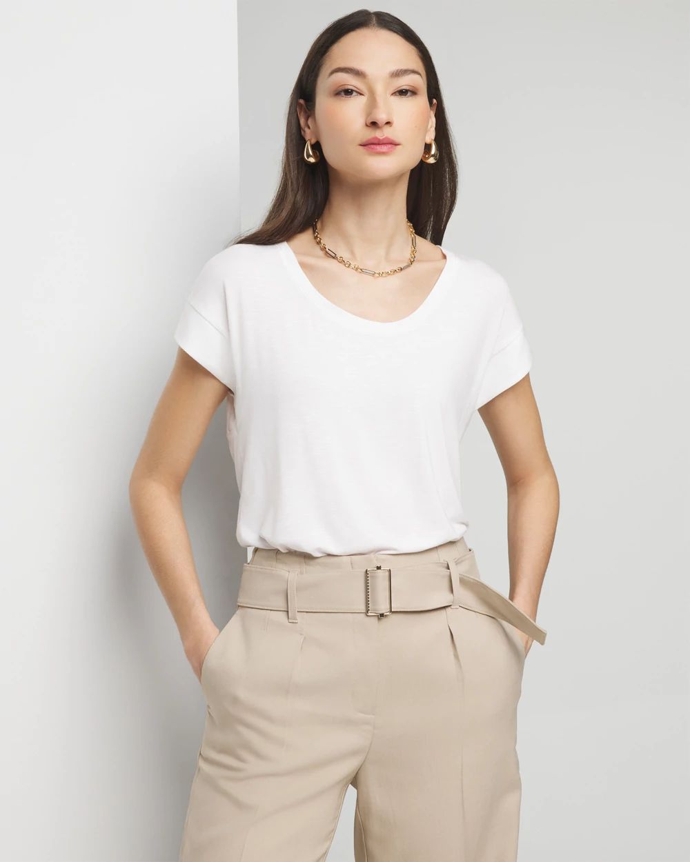 Scoop Neck Power Tee