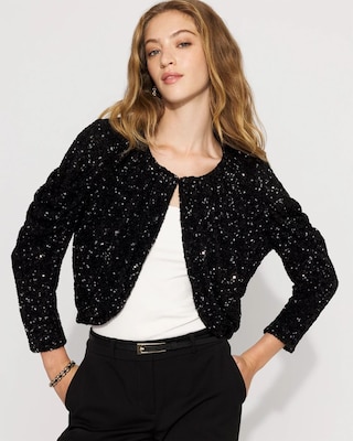 Sequin Drape Bolero