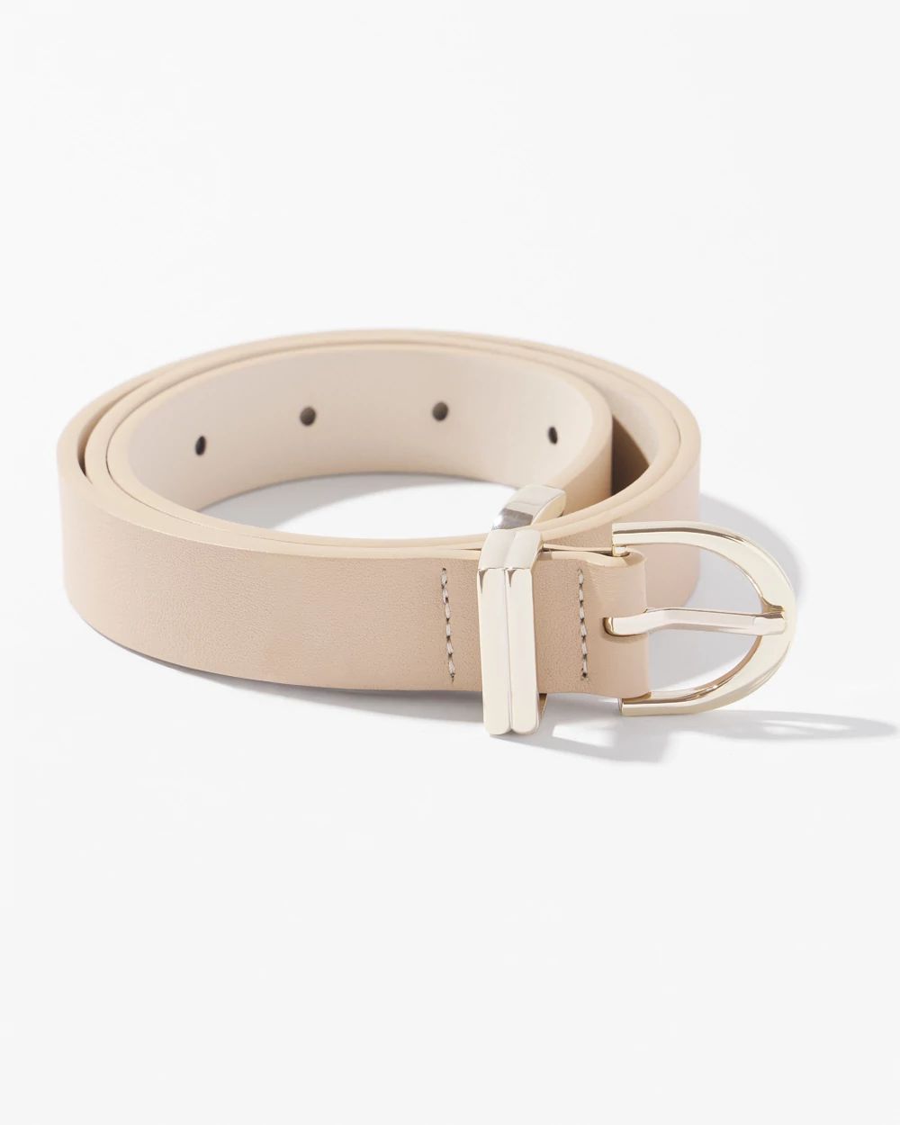 Capped Leather Pant Belt