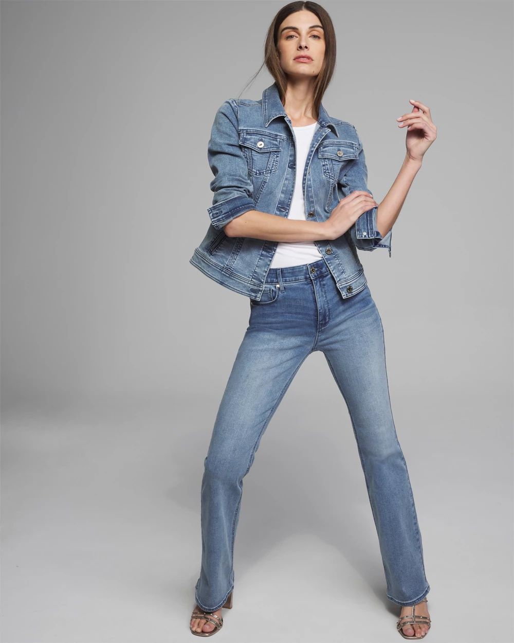 Outlet WHBM Slim Trucker Denim Jacket