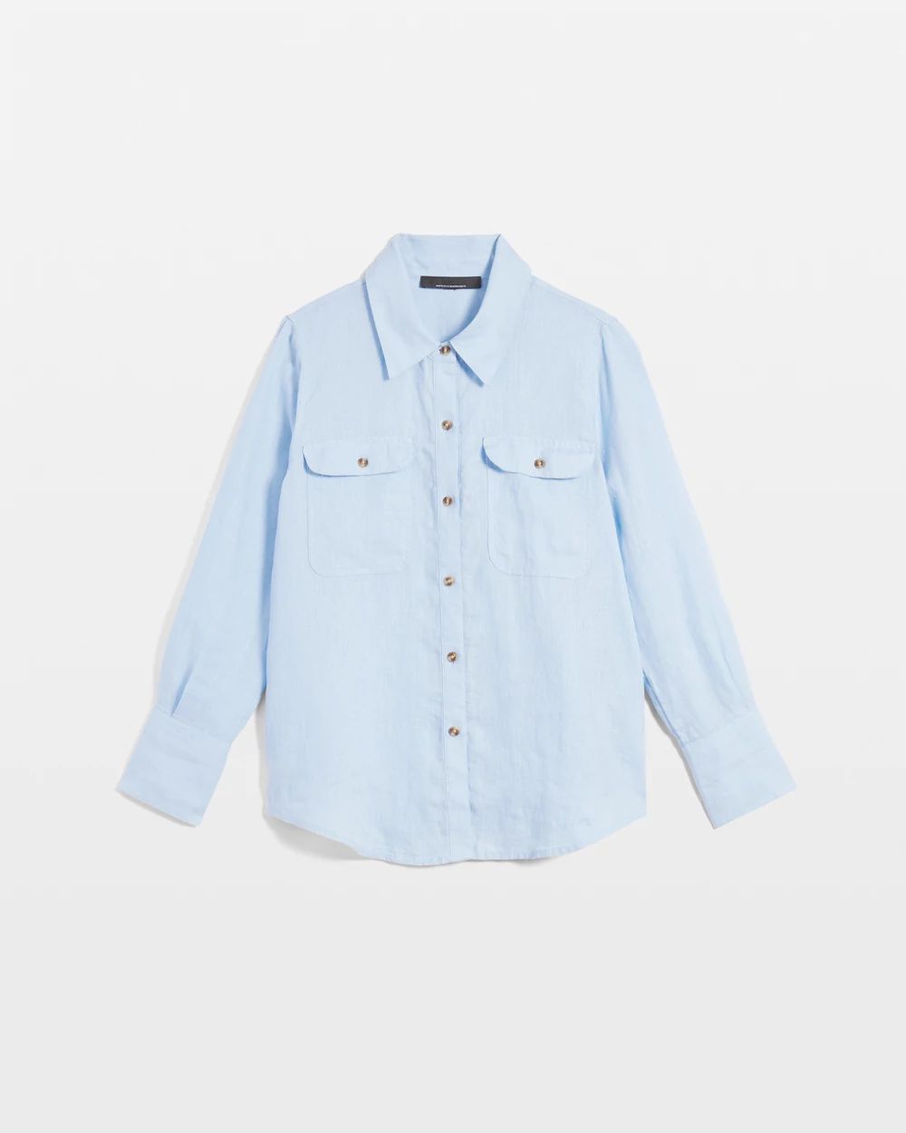 Petite Linen Button-Down Shirt