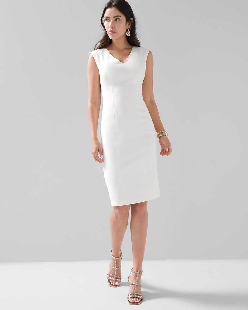 White cotton sheath dress 2025