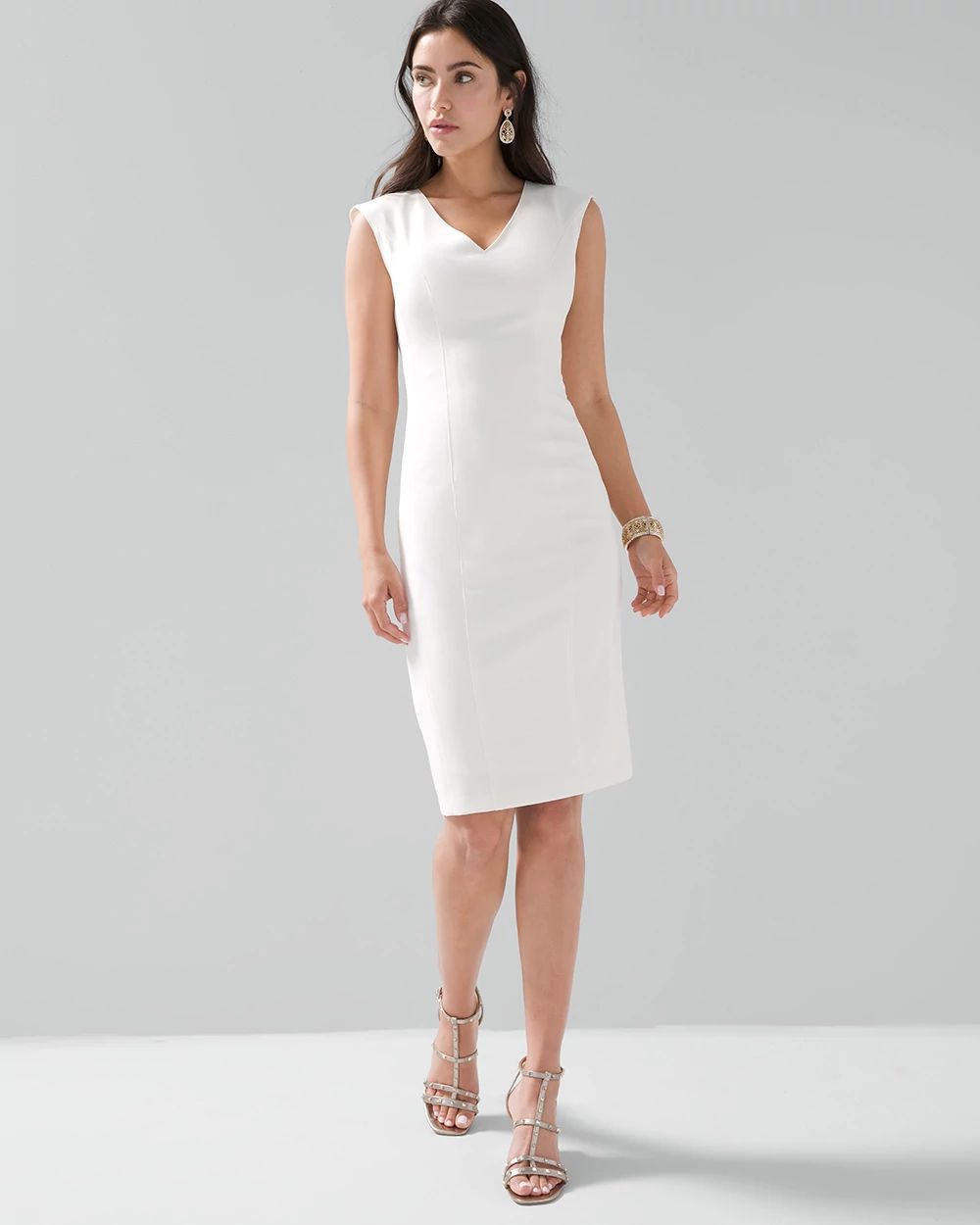 Sleeveless Comfort Stretch Sheath Dress